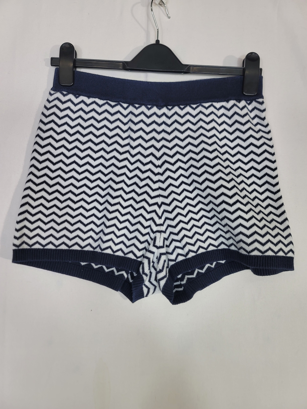 Seafolly Vacation Navy & White Chevron Knit Shorts